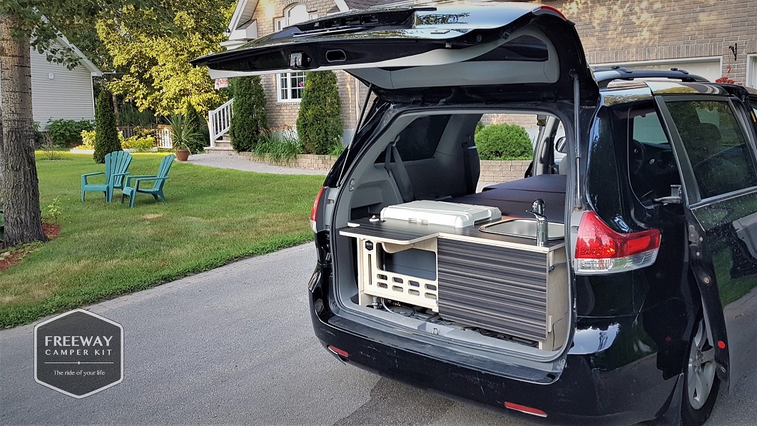 Minivan camper conversion Malibu 2 | Freeway Camper Kit